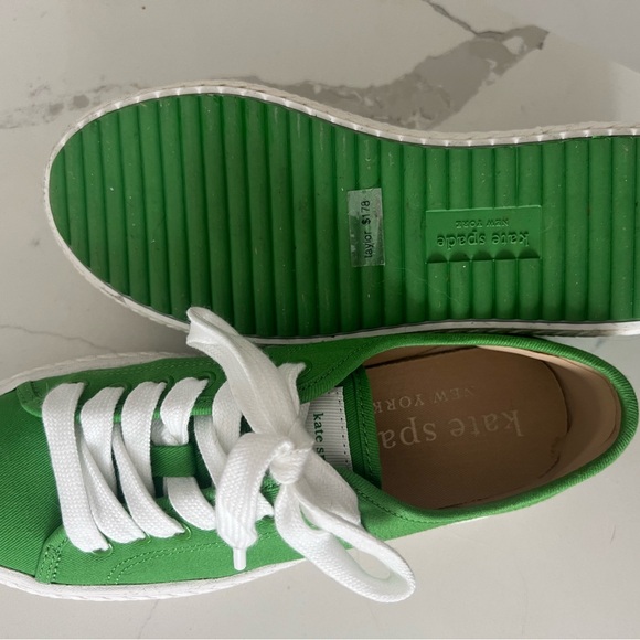 Worn once Kate Spade sneakers! Perfect condition and so fun for spring! - Picture 6 of 8
